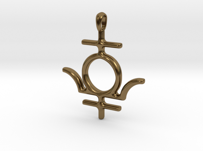 MERCURY Symbol Jewelry Pendant 3d printed