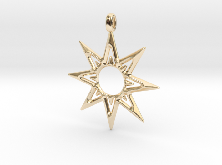 STAR OF VENUS Jewelry Symbol Pendant. 3d printed