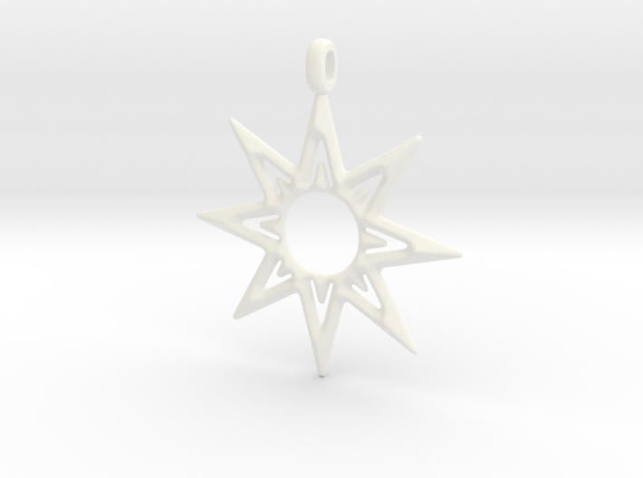 STAR OF VENUS Jewelry Symbol Pendant. 3d printed