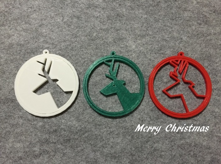 Deer ring 2 for Christmas 3d printed 