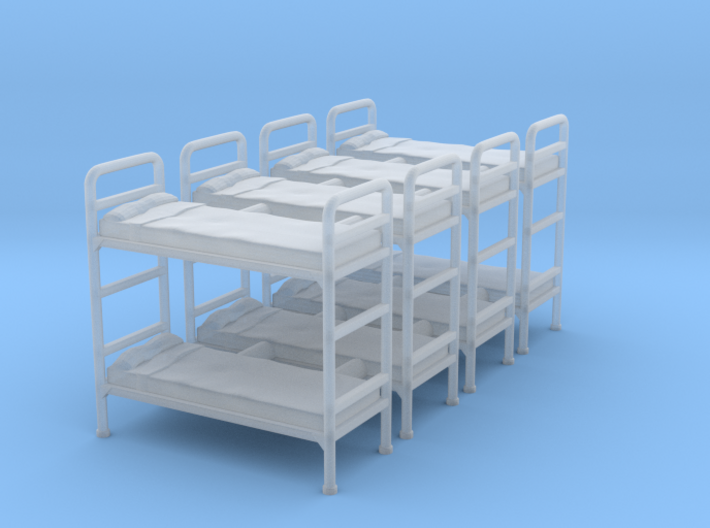 Bunk bed 01.Scale HO (1:87) 3d printed