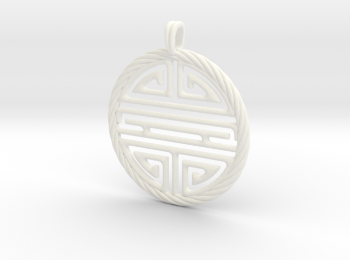 Shou Symbol Jewelry Pendant 3d printed