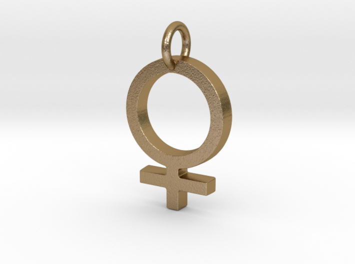 Female Gender Symbol Personalized Monogram Pendant 3d printed