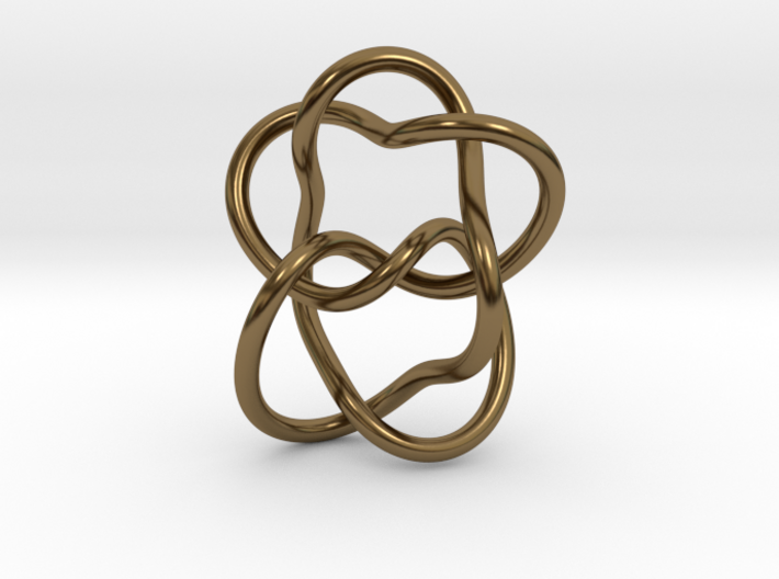 0382 Hyperbolic Knot K6.33 cm:2.30x, 4.22y, 3.53z 3d printed