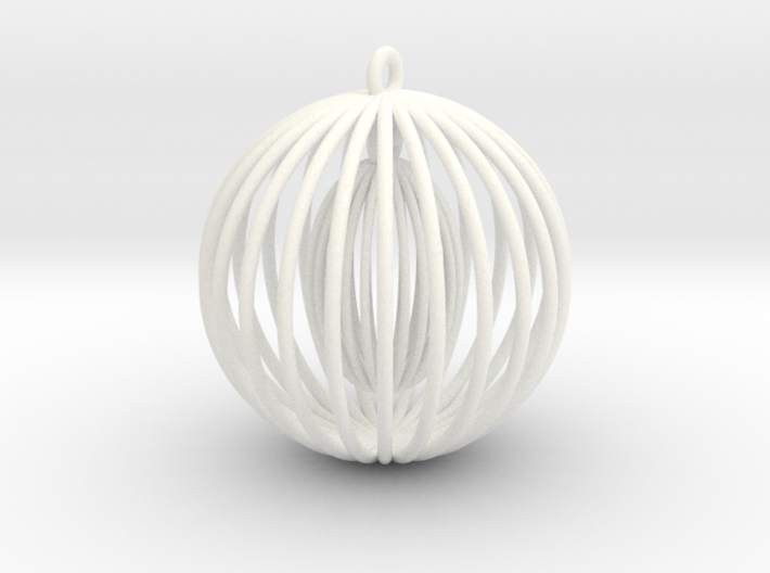 Double cage Large - Christmas Tree Ornament 3d printed