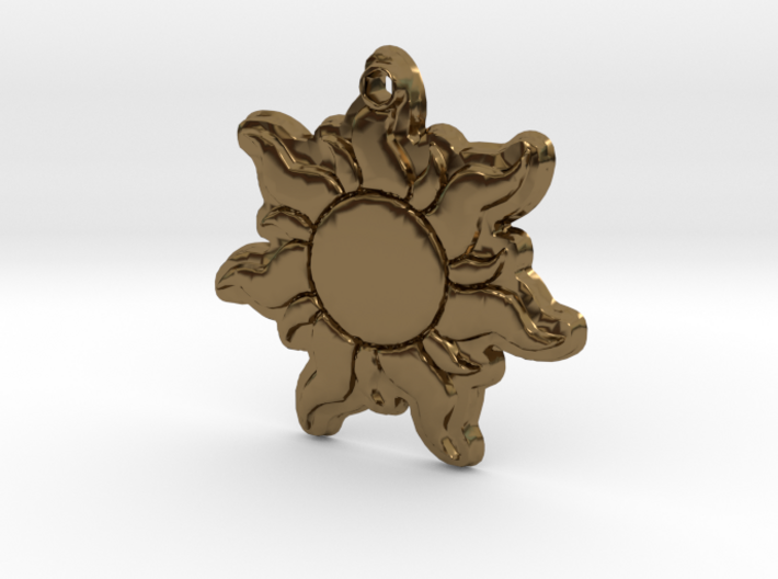 Disney Tangled Sun Flower Necklace Replica Pendant 3d printed