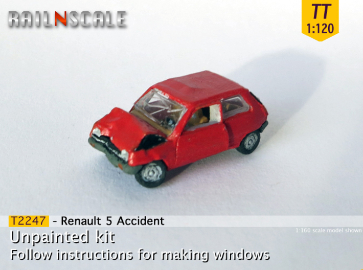 Renault 5 Accident (TT 1:120) 3d printed 