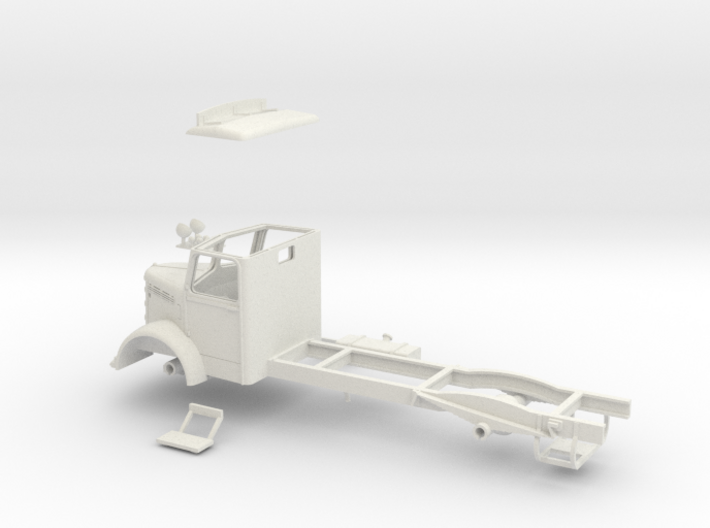 1:43 Bedford OL Cab &amp; Chassis (Cab headboard) 3d printed