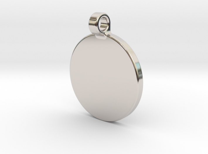 Your embossed pendant, round, 25mm. 3d printed