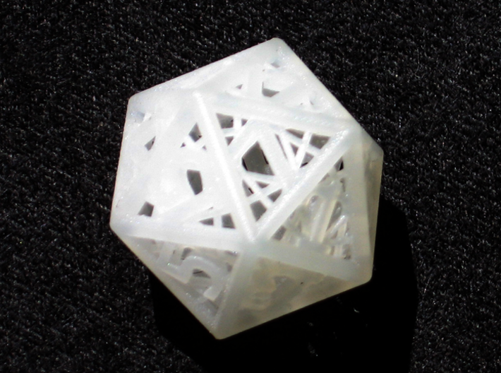 Woven Dice - Small 3d printed Twenty sided die.