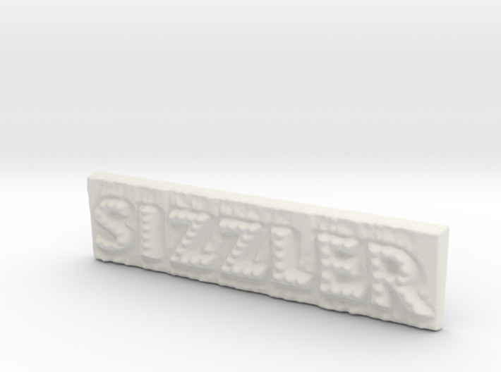 Wisdom Sizzler Carnival Ride Sign Version 2 1/87th 3d printed