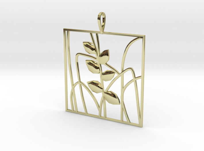 Plant and grass Alhendin pendant 3d printed