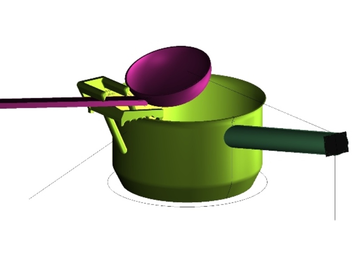 Ladle Holder for Cooking Pots 3d printed 
