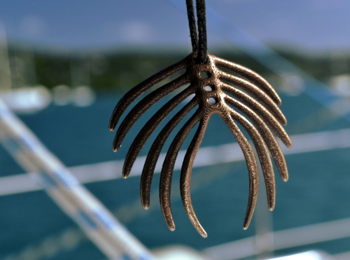 Abstract Feather Pendant 3d printed 