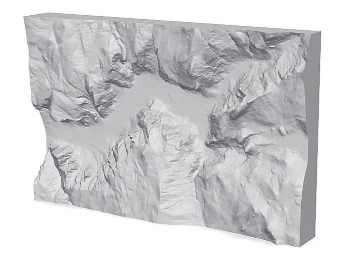 Model of Yosemite Village 3d printed