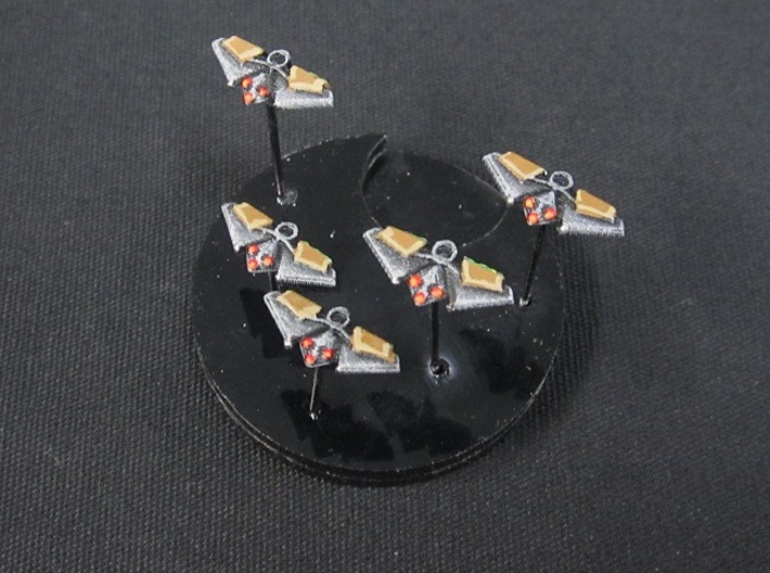 8 Arachnid Fighters 3d printed painted and based