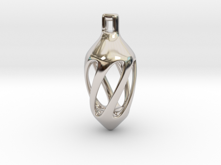 Twisted spindle pendant 3d printed