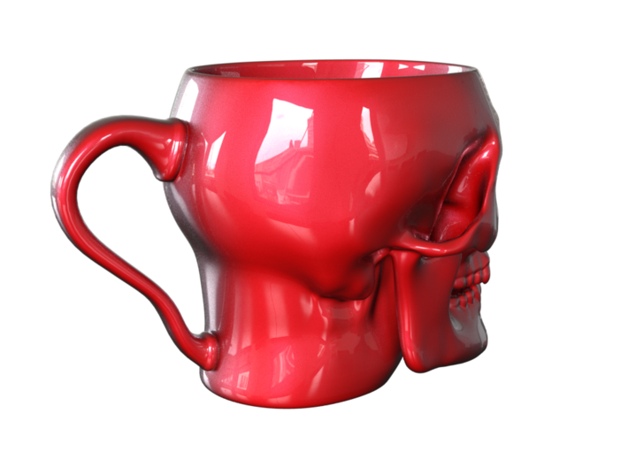 Skull Mug With Handle 3d printed 