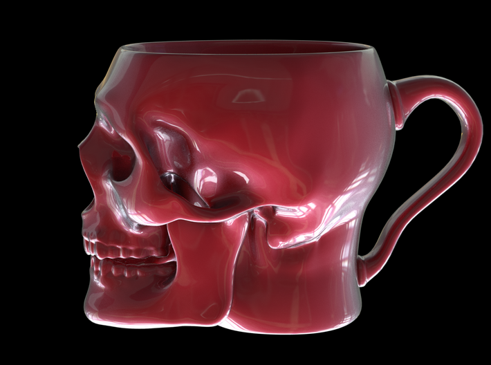 Skull Mug With Handle 3d printed 