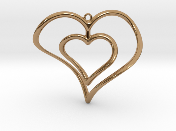 Hearts Necklace / Pendant-02 3d printed