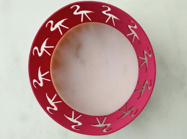 Flashing Flamingo Coffee Cup Sleeve 3d printed
