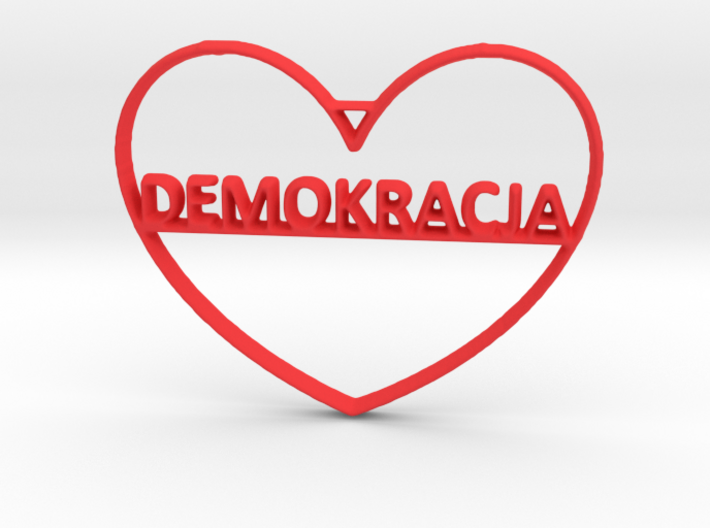 I love democracy (Polish version) 3d printed