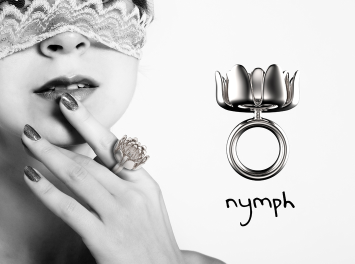 Nymph ring 3d printed