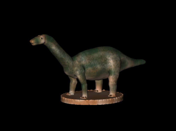 Miniature Apatosaurus Dark Green Full Color 3d printed 