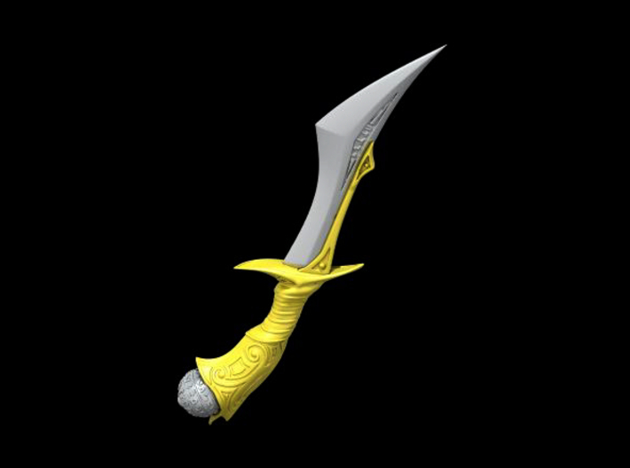 Fantasy Knife Prop Kit 3d printed Render