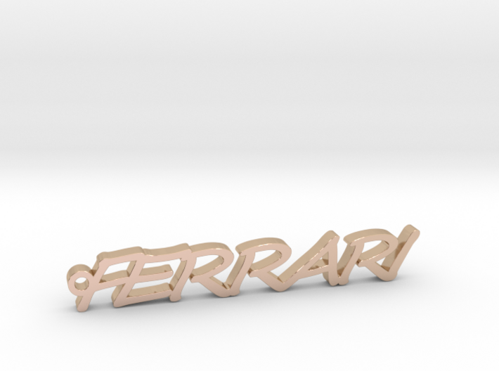 Pendant Ferrari Gold &amp; precious metals 3d printed