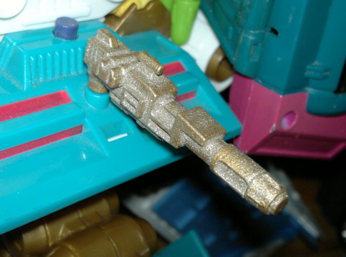 Transformers Thunderclash gun. 3d printed Spray painted gold.