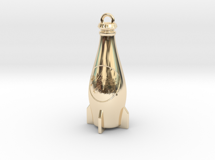 Nuka Cola Bottle Keychain 3d printed