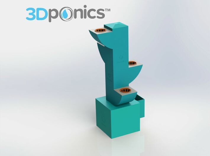 Pump Mount - 3Dponics Herb Garden 3d printed 