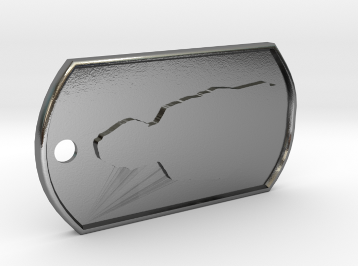 James May Silhouette Dog Tag 3d printed