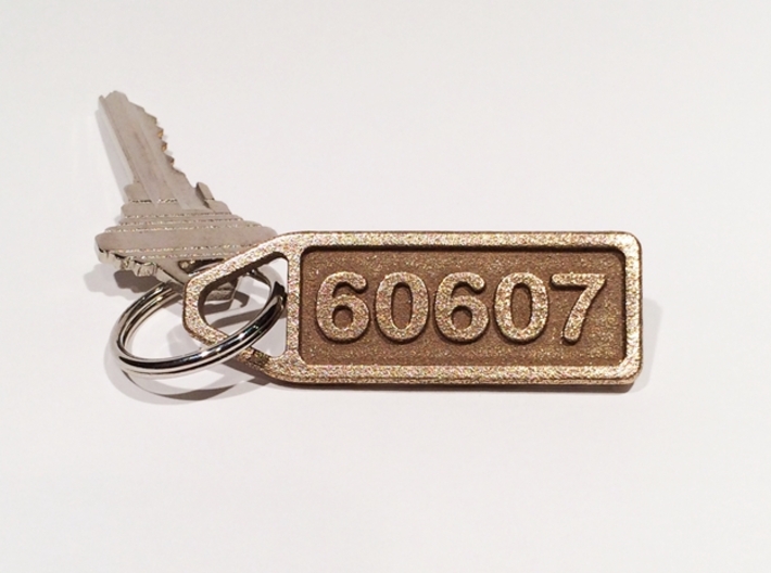 Customized Keychain - Personalized Keychain 3d printed Personalized ZipCode Keychain