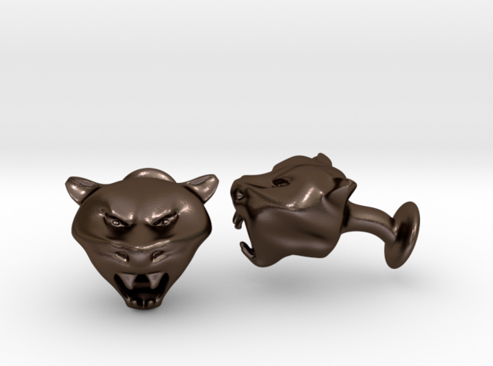 Tiger Head Cufflinks 3d printed