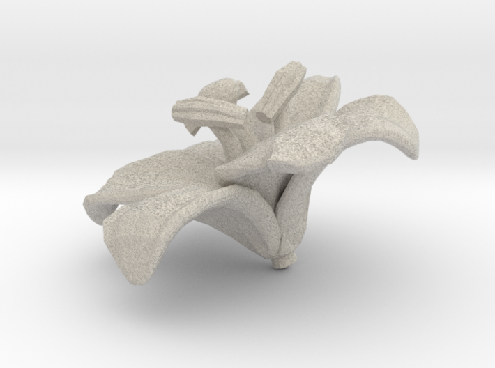 Lily Flower Rock 1 - L 3d printed 