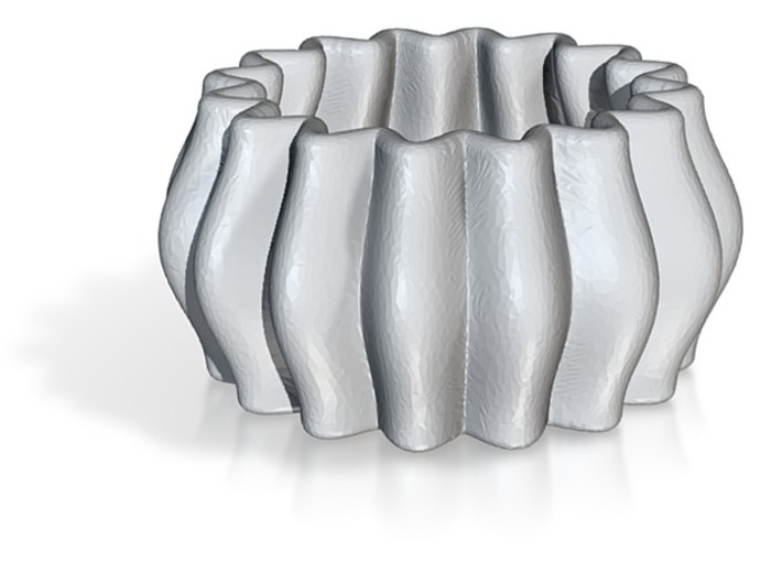 DRAW napkin ring - curvy round 2mm wall 3d printed
