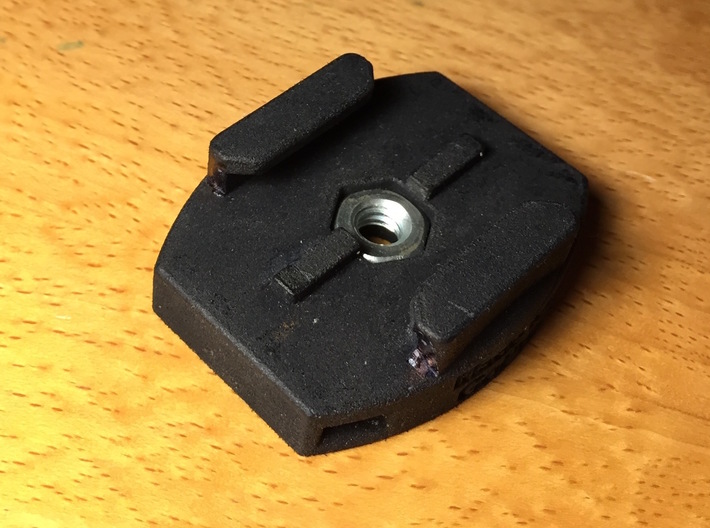 GoPro Large Tripod and Zip Tie Mount - 3/8" by 16 3d printed Mount with the nut in place