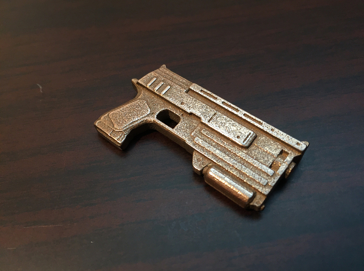 10mm Pistol Pendant 3d printed