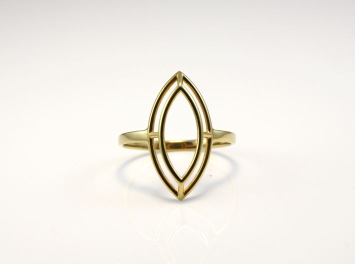 Marquise Simple Wire Ring - US Size 09 3d printed