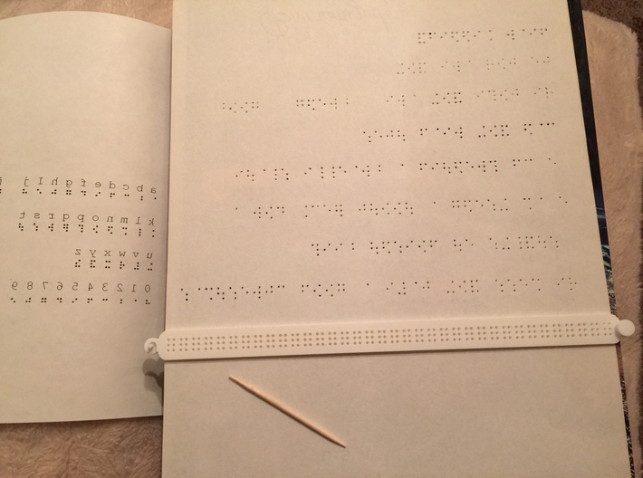 Manual Braille Slate and Stylus 3d printed 