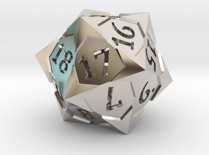 'Starry' D20 Spindown Life Counter Die 3d printed