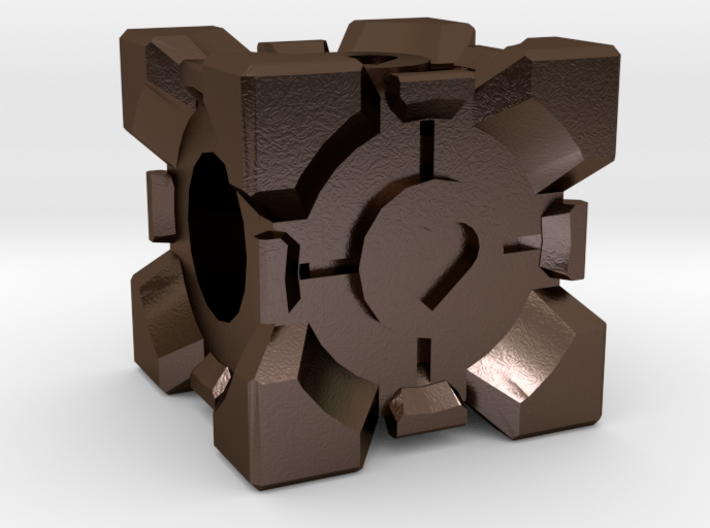Companion Cube Bead 3d printed
