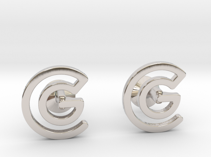 Custom Logo Cufflinks 3d printed