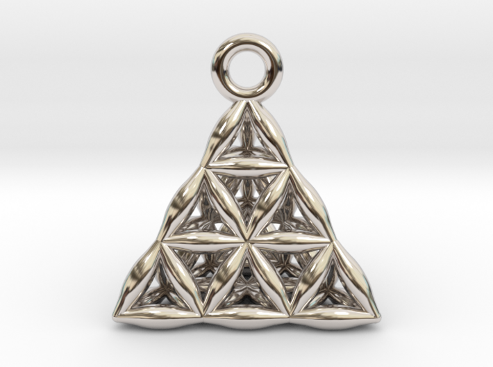 Flower Of Life Tetrahedron Pendant 3d printed