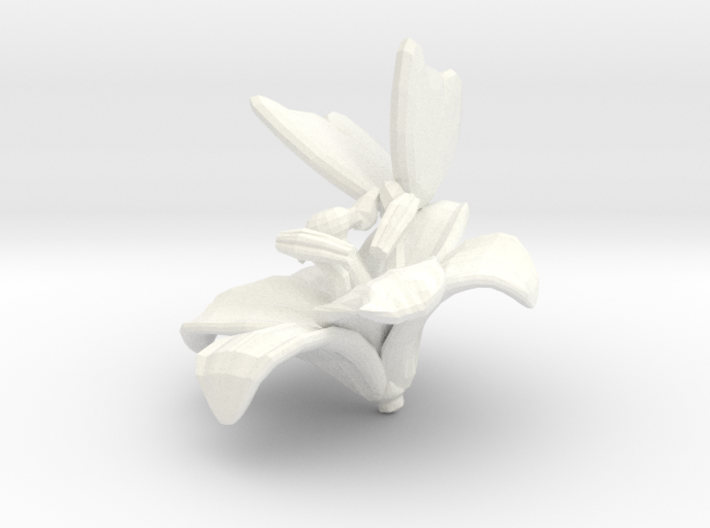 Butterfly And Lily Flower 1 Rock - M 3d printed