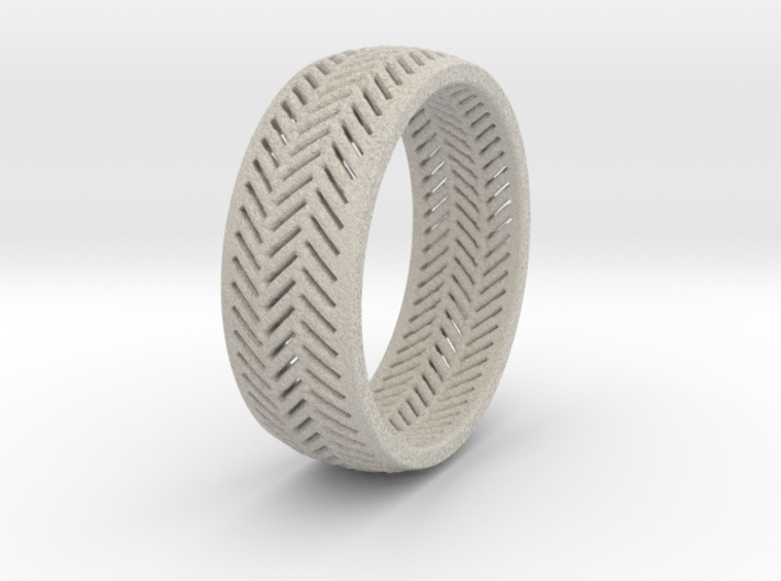 Herringbone Ring 3d printed