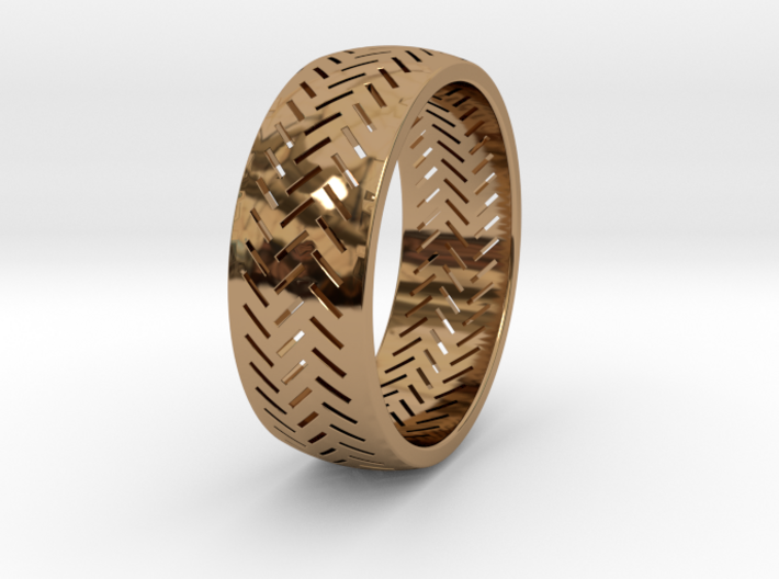 Herringbone Ring Size 7.5 3d printed