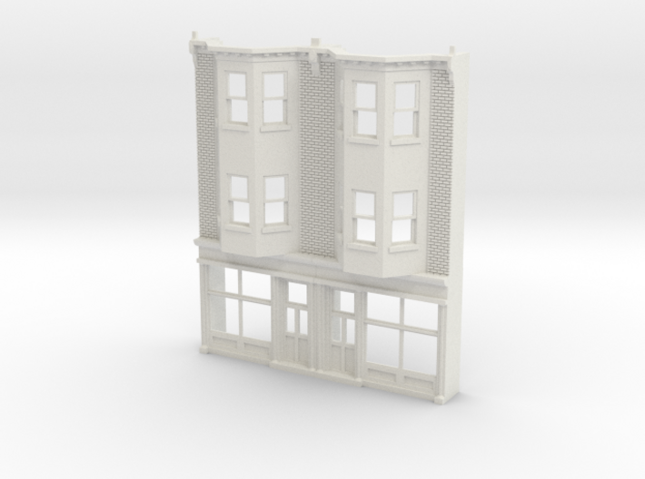 HO scale WEST PHILLY 3S ROW STORE Twin 87 Brick 3d printed